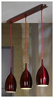 Светильник подвесной Lussole Collina LSQ-0716-03 красный