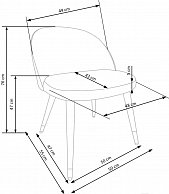 Стул Halmar K315  зеленый/черный/золотой