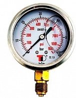 Манометр глицериновый для опрыскивателя Rossel (0-60 bar)
