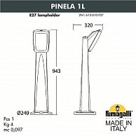 Садовый светильник-столбик Fumagalli Germana 2N1.613.010.LYF1R