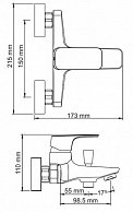 Смеситель для ванны Wasserkraft Salm 2701