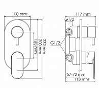 Смеситель для ванны и душа Wasserkraft  Mindel (8571 )