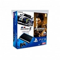 Игровая приставка Sony PlayStation 3 Super Slim 500Gb + Gran Turismo 5 Academy Edition + Uncharted 3