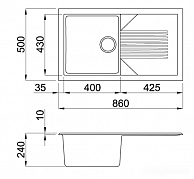 Кухонная мойка  Elleci  Elleci Tekno 400   Bianco Antico 62