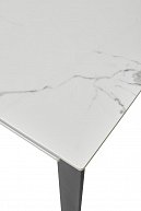 Обеденный стол Дамавер CORNER 120 STATUARIO WHITE SINTERED STONE / BLACK