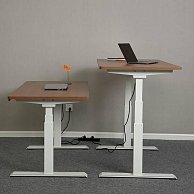 Письменный стол Smartstol Slim 140x80x1.8 (белый/дуб санома)