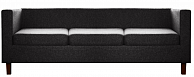 Диван Бриоли БиллиД трехместный темные опоры J22 графит