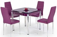 Стол обеденный  Halmar KENT  фиолетовый/хром