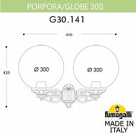 Светильник уличный настенный Fumagalli Globe 300 G30.141.000.BZE27