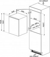 Встраиваемый холодильник Smeg S4C102F