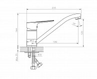 Кухонный смеситель Rossinka RS27-21 хром