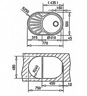 Мойка Teka DR 77 1C 1E GT  MAT