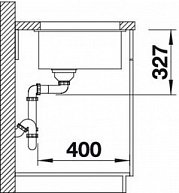 Кухонная мойка Blanco Subline 400-U алюметаллик (523424)