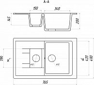 Кухонная мойка Gerhans C10 + Смеситель KK4055-3-22 черный