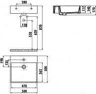 Умывальник Creavit Next 50 белый NX256-00CB00E-0000