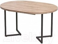 Обеденный стол  Millwood Лофт Лондон Л D100 / 100-140x100x76 дуб табачный Craft/металл черный