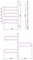 Полотенцесушитель электрический Сунержа СУНЕРЖА ПАРЕО 4.0-3С 773х535 00-0823-0773