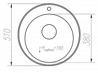 Кухонная мойка  Tolero R-108 №911 из кварца  (цвет черный)