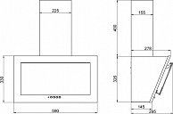 Кухонная вытяжка  Elikor Коралл 60П-430-К3Д белый/ белое стекло