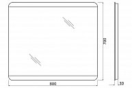 Зеркало BelBagno SPC-CEZ-800-700-LED-BTN с кнопочным выключателем