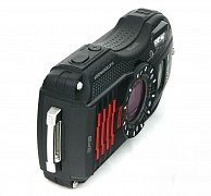 Цифровая фотокамера Ricoh  WG-4 GPS черная с красными вставками