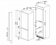 Встраиваемый холодильник Smeg C8173N1F