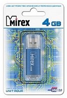 Usb флэш-накопитель Mirex UNIT AQUA 4GB (13600-FMUAQU04)  AQUA