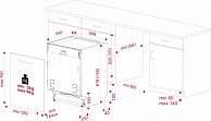 Встраиваемая посудомоечная машина Teka DFI 76950 черный