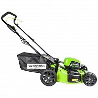 Газонокосилка аккумуляторная самоходная GreenWorks GD60LM46SP 46см 60В Зеленый, Черный