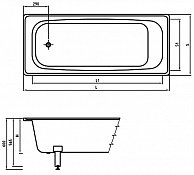Стальная ванна  Estap CLASSIC  160*71 (ножки)